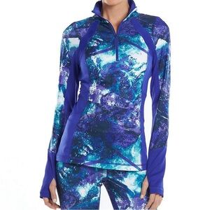 Tek Gear Dry Tek Blue Athletic Running Jacket 1/4 Zip XXL Like New Activewear